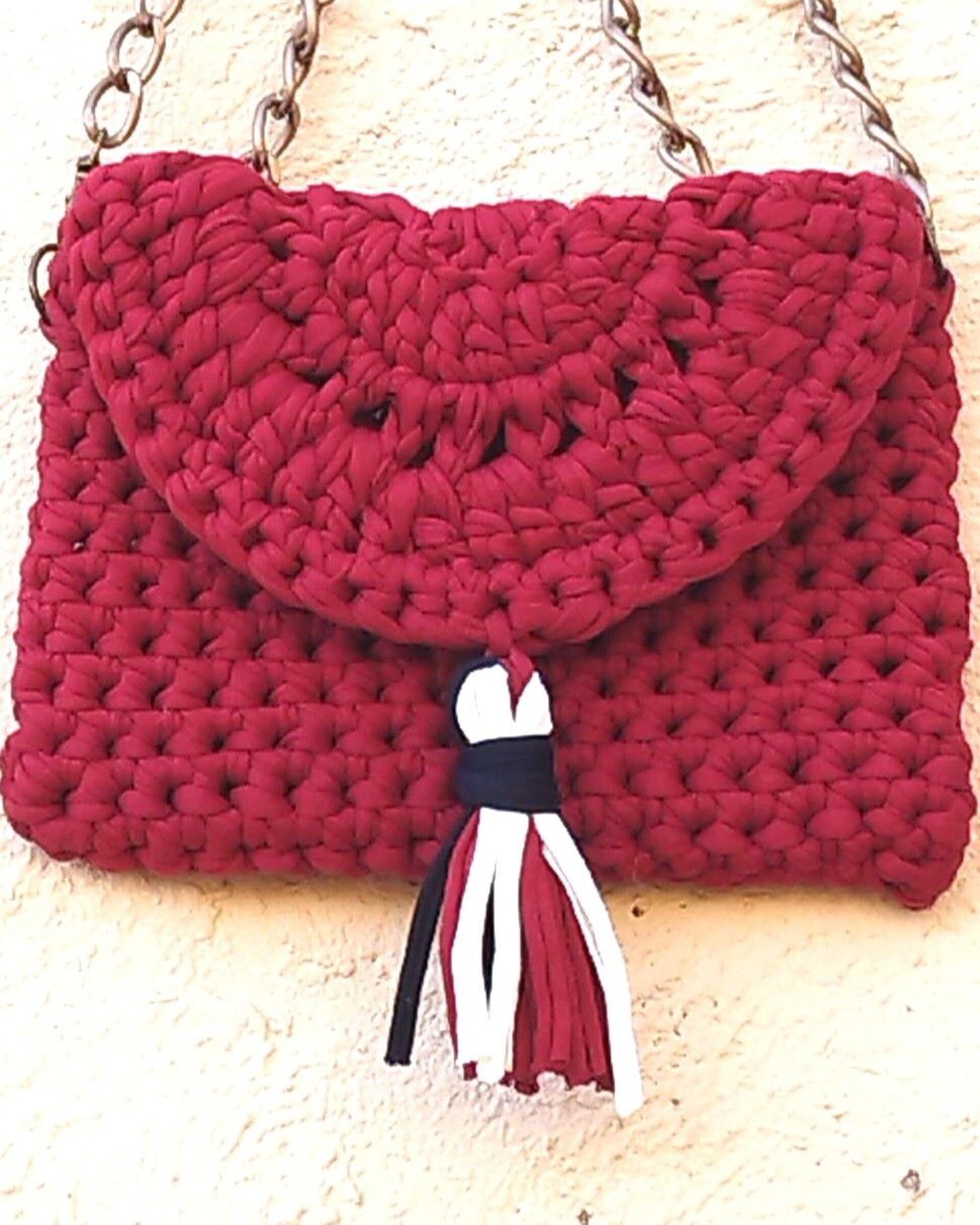 Bolso Fiesta rojo modelo "Abanico" - 3