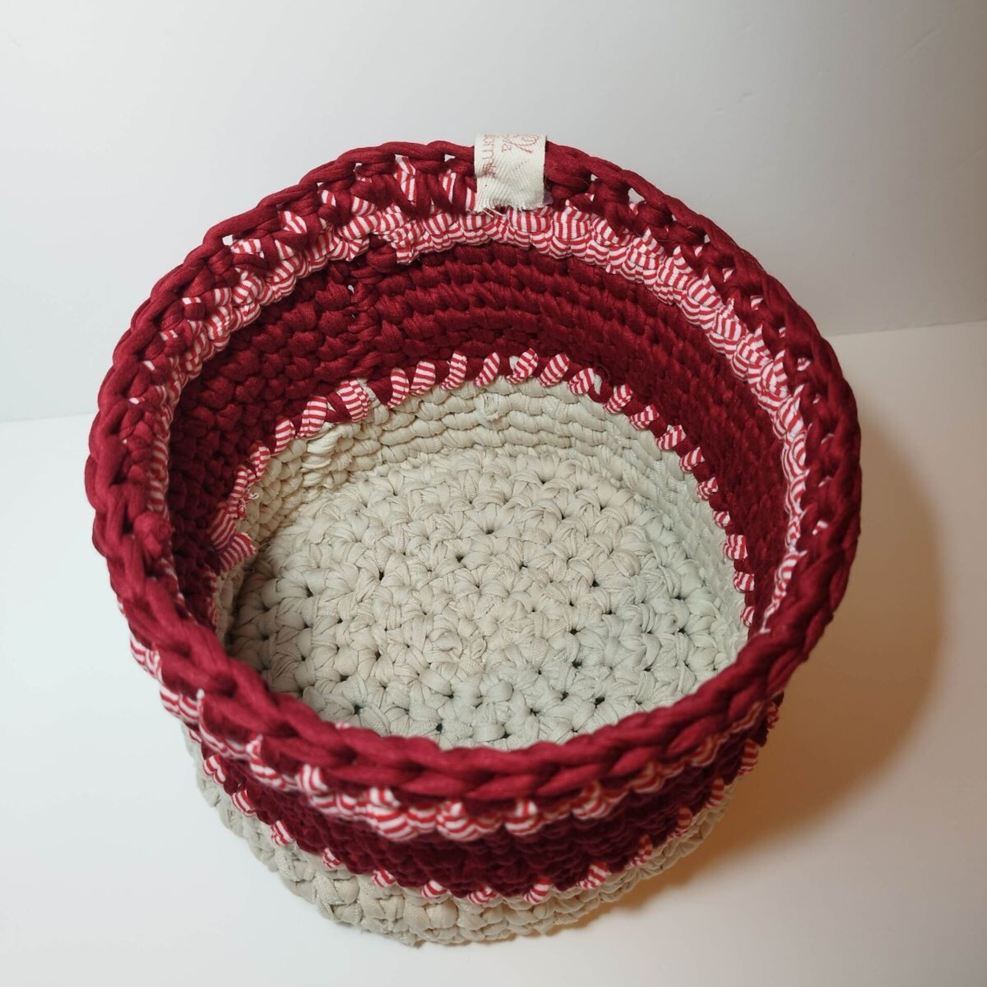 Cesta trapillo en rojo grande - 4