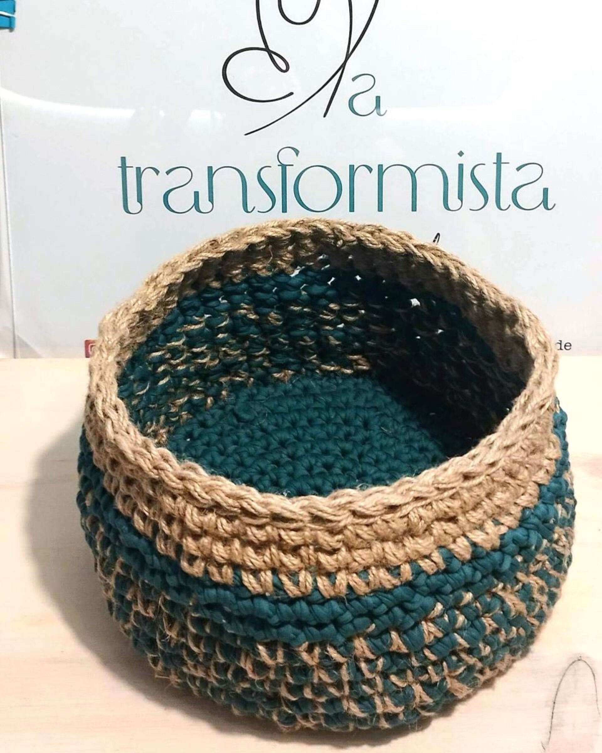 Cesta yute y verde botella - 2