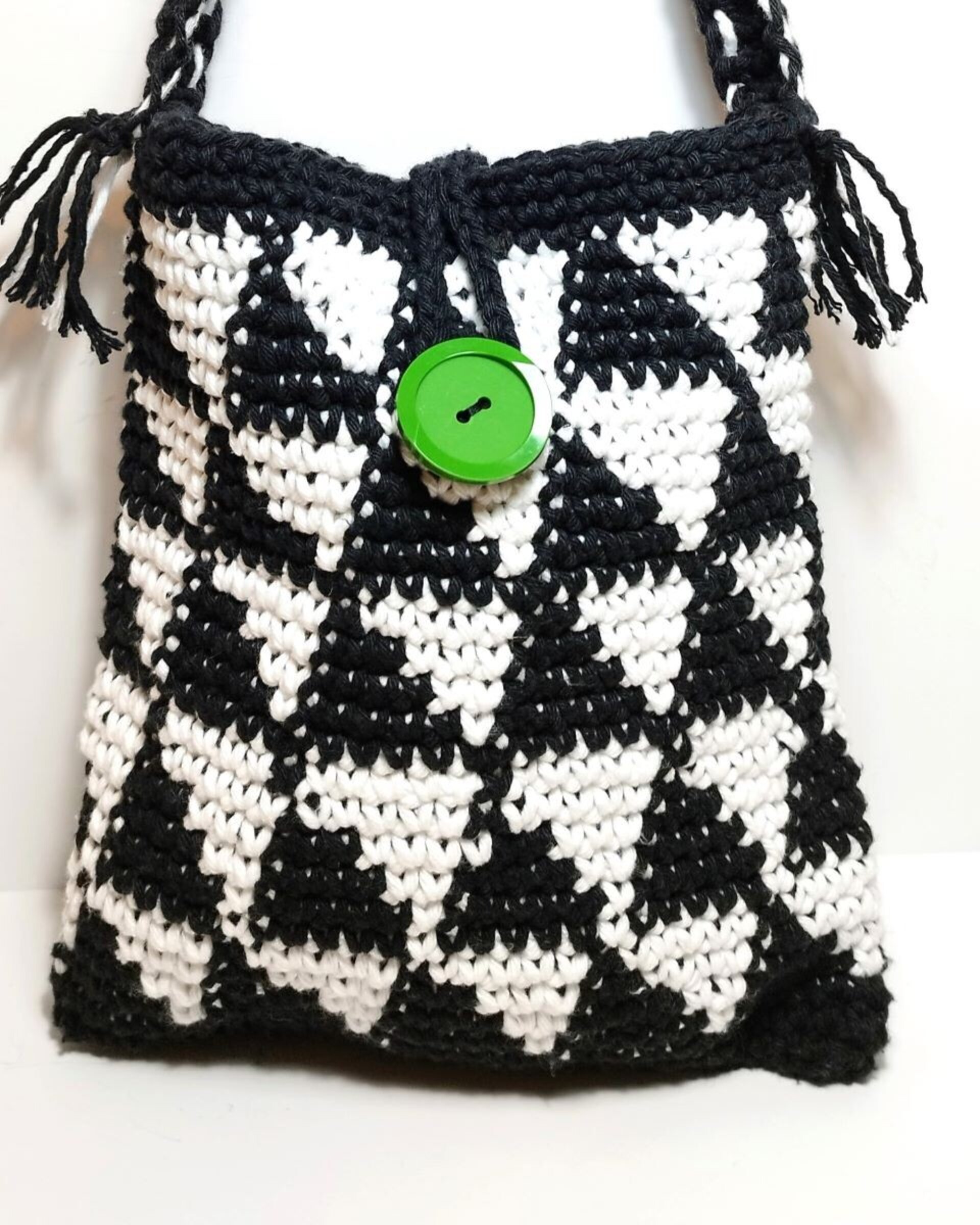 Bolso bandolera blanco y negro - 2