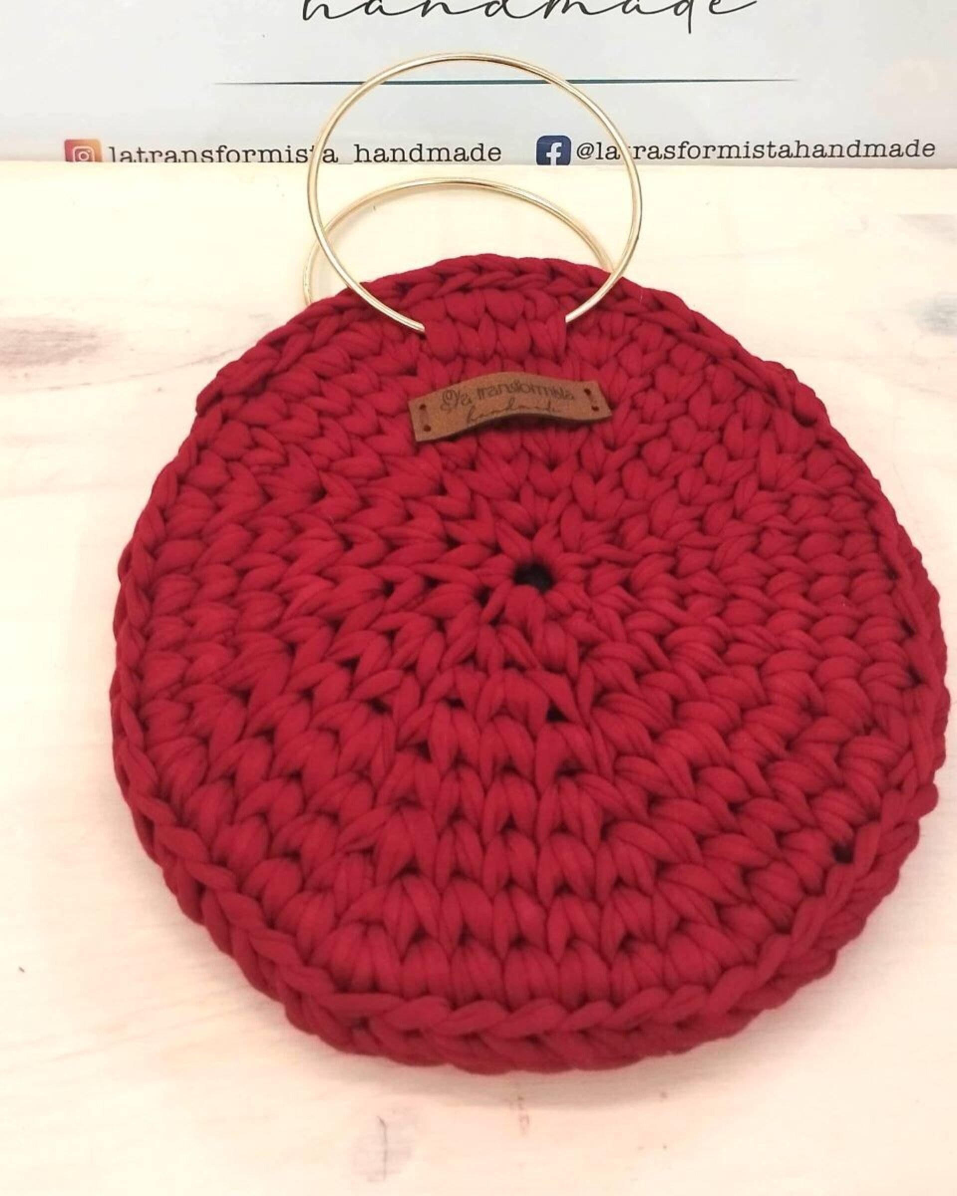 Bolso fiesta Caracola rojo granate - 3