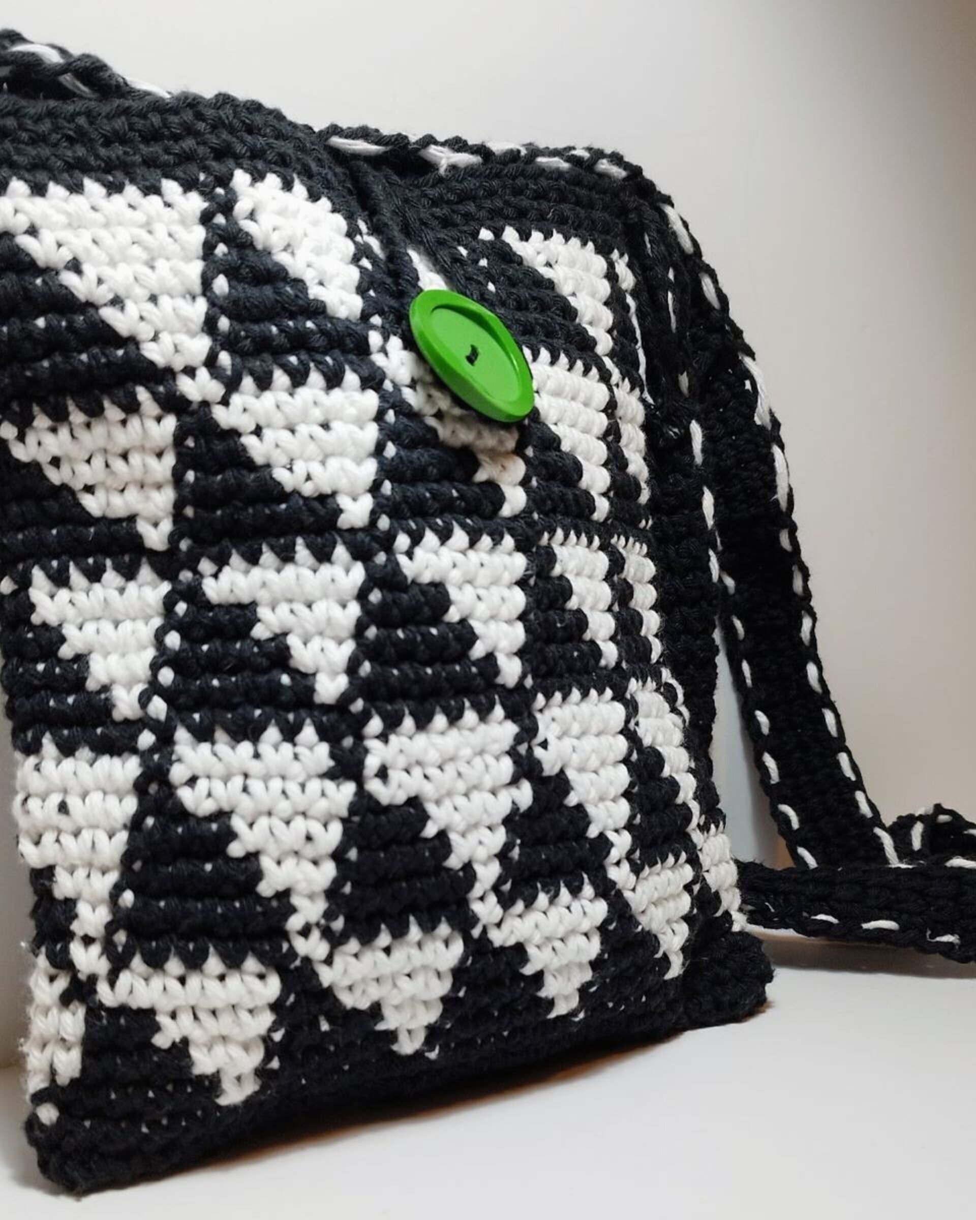 Bolso bandolera blanco y negro - 4