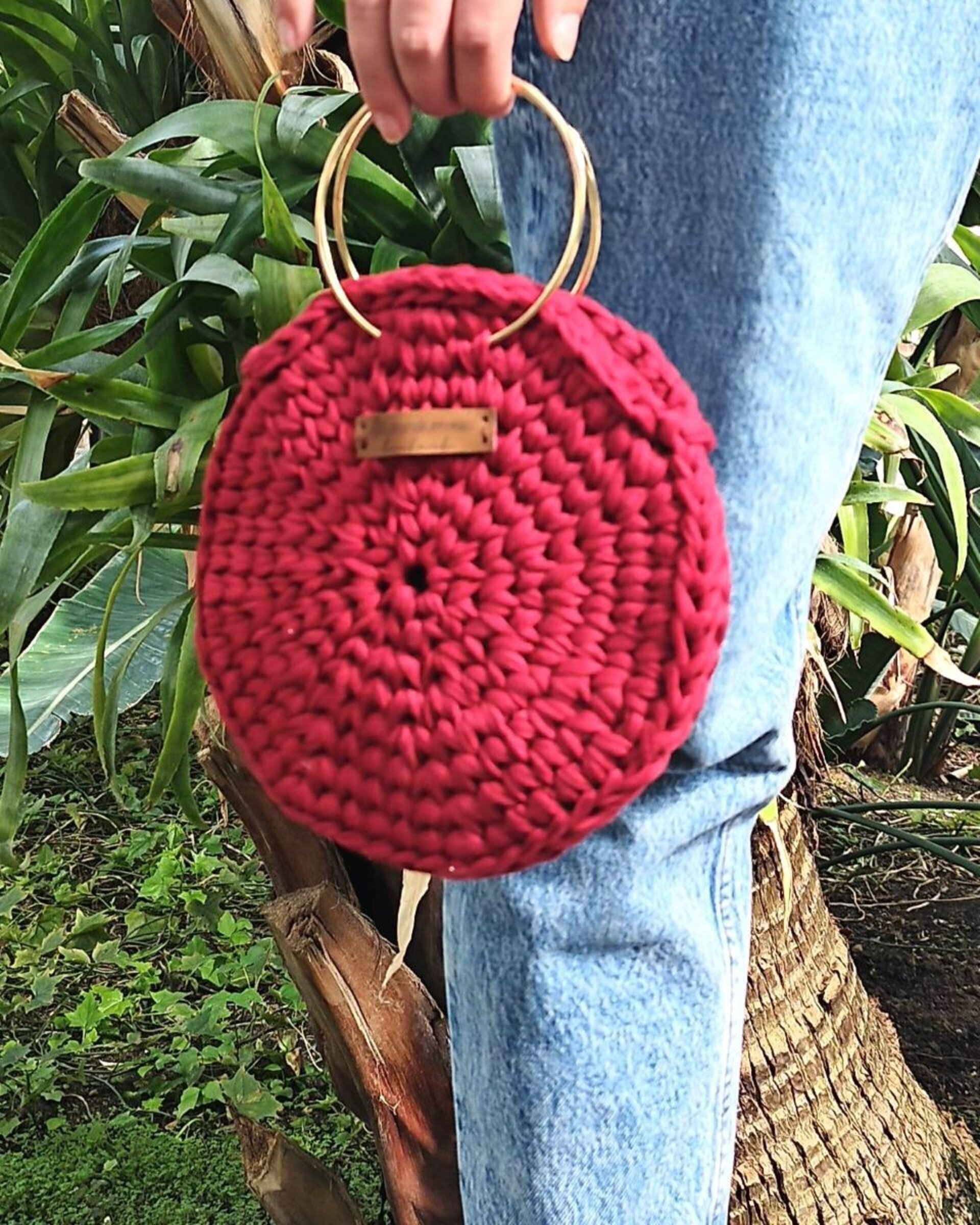 Bolso fiesta Caracola rojo granate - 5